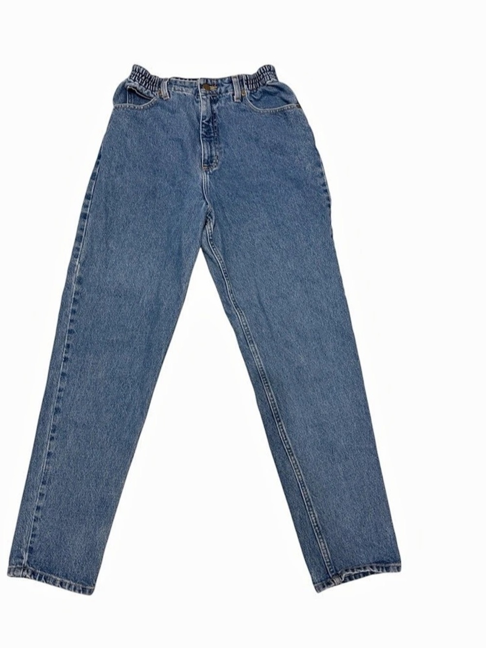 L.L. Bean VINTAGE high-waisted original fit mom jeans, elastic waistband sz 8